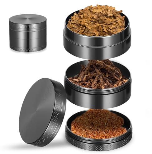 Spice Grinder in Metallo, Herb Grinder, Macina Erbe, Macina Spezie Manuale, Macinini manuali con setaccio e coperchio magnetico per erbe secche e spezie da cucina