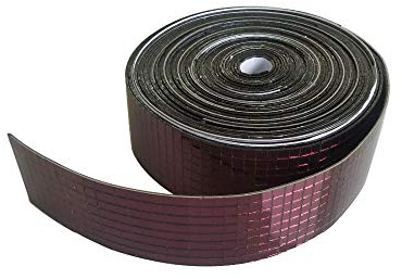 Rouleau de mosaïque en verre miroir violet - Mini carreaux carrés autocollants pour loisirs créatifs, boule, décoration d'intérieur - Longueur : 1 m