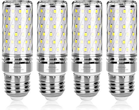 WEDNA lampadine LED di mais, E27 15W, 120W equivalenti a incandescenza, Luce Bianco Freddo 6000K, 1700LM, Non Dimmerabile, Risparmio Energetico Mais Lampadina - 4 Pezzi