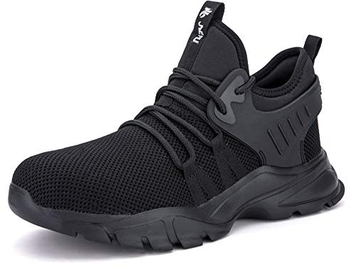 Zapatos Seguridad Hombre Mujer Ligero Comodo Zapatillas Trabajo con Punta de Acero Botas de Seguridad Antideslizante