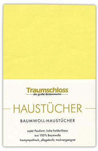 Traumschloss Betttuch »Haustuch« 100% Baumwolle | ohne Gummizug | gelb | 150x250cm
