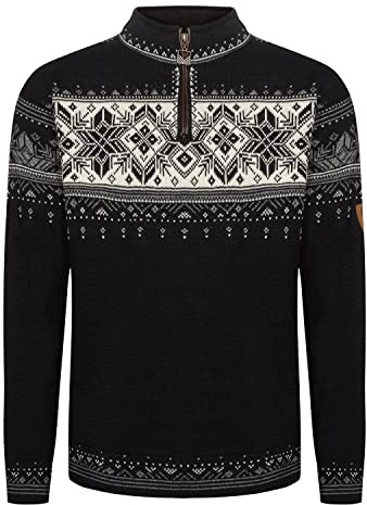 Dale of Norway Blyfjell Sweater Black/Smoke/Off-White MD (Men's 38-40)