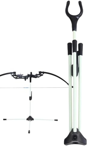 Recurve Bow Stand Holder, Recurve Bow Stand, Fibreglass Recurve Bow Compound Arch Stand Rack Holder, Portable Bow Holder, Long Bow Hanger, Safe Presentation for Recurve Bow, Langbo