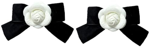 Broche con forma de flor para mujer broche de lazo vintage broche de lazo para mujer broche de corbata elegante pajarita joyería para vestidos camisas chaquetas fiesta de bodas