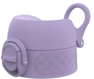 Ion8 Coperchio di ricambio per borraccia 350ml / 400ml / 500ml / 600ml, Prova di perdite, Senza BPA, Piccolo, Viola ChiaroViola Chiaro
