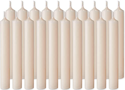 BRUBAKER 200 Stycken Födelsedagsljus 9,5 cm - Små Stearinljus för Födelsedag, Magi, Ritualer eller Festdekoration - Dekorationsljus med 1,25 cm Diameter - Ljusuppsättning - Stavljus - Champagne