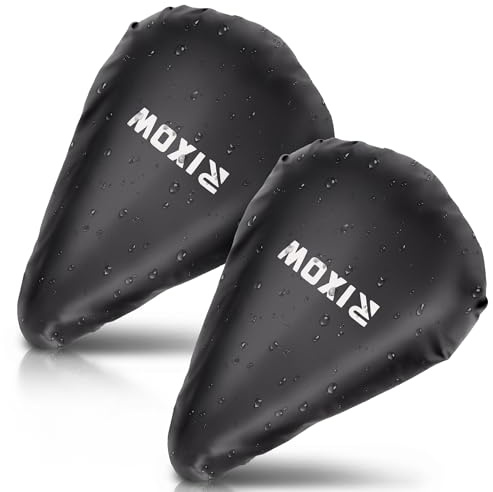 RIXOW Lot de 2 Housses de Selle de Vélo Imperméables, Housse de Pluie pour Siège de Vélo Ripstop, Protection de Selle de Vélo élastique pour VTT, Vélo de Trekking, Vélo de Route