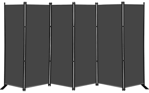 KEORTUN Indoor Raumteiler 6-TLG Paravent Raumtrenner Raumteiler Trennwand Umkleide Sichtschutz Spanische Wand Wohnzimmer Schlafzimmer