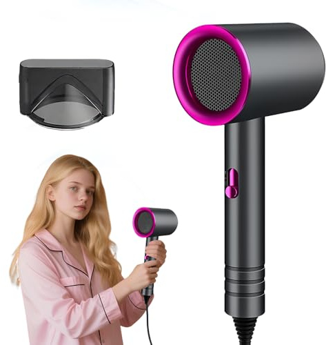 Hair Dryer, NAVESO Ionic Hairdryer, Travel H-air Dry-er, Blow Dr-yer, Small H-air Dry-er, Portable Ha-ir Dr-yer, 2 Heat Settings, Even Heating, Fast Drying, Travel Hairdryers for Women and Men