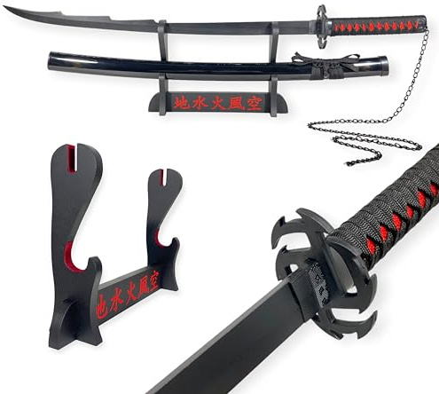 Katana - Spada Bankai di Ichigo, decorazione giapponese, espositore Premium incluso