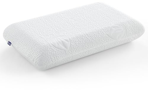 BedStory Almohada Viscoelástica 70 cm, Núcleo Compacto, Tejido Aloe Vera, Soporte Cervical Ergonómico, Memory Foam Adaptable Cuello, Funda Cremallera Lavable - 40x70 cm