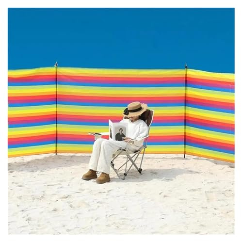 UALXPAO Paravento da Spiaggia Barriera frangivento for Campeggio, Spiaggia, Privacy, Riparo, Tenda Antivento, Portatile, for Esterni(M)