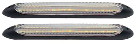 2 Stück Auto LED Tagfahrlicht für VW Tiguan Polo Passat B5 B6 B7, Offroad Zusatzscheinwerfer, Universal 12V Lauflicht Blinker, Wasserdicht,15.5cm-White Yellow