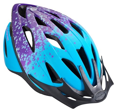 Schwinn Thrasher Kids Bike Helmet, Boys And Girls, Fits 50 - 54cm Circumference, Ages 5-8 Year Olds, Lightweight, Detachable Visor, CPSC Safety Certified, Child, Blue/Purple