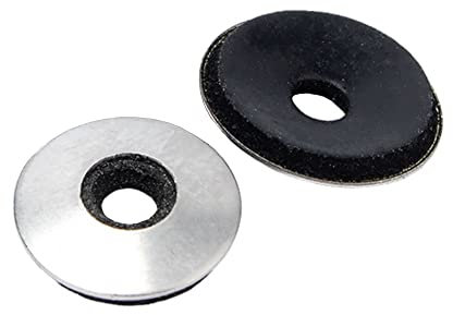 Oneyijun 20 Pcs Sealing Washers 304 Stainless Steel Neoprene EPDM Bonded Sealing Gasket Composite Waterproof Washers, 5.5mm ID, 16mm OD, 2.5mm Thickness