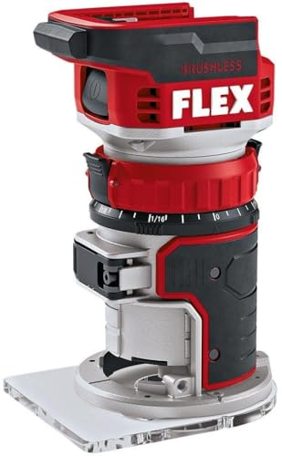 Flex 531634 Cordless Edge and Router (Without Battery, 18 V, with Zero Function, with milling Depth Adjustment, Electronic Quick Brake, milling Cutter, Grinder)
