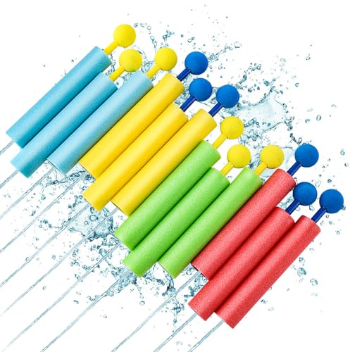 Lehoo Castle Water Guns 12 Pack, Super Water Blaster Soaker Foam Squirt Guns Bulk Beach Pool Outdoor Toys Summer Party Family Games for Kids Adults