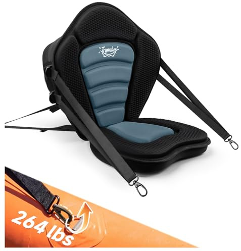 Trymaker Kayak Seat with Back Support, Paddle Board Seat for Inflatable Boards, 264LBS Capacity Thickened Replacement for Sit on Top Kayak Fishing Canoe