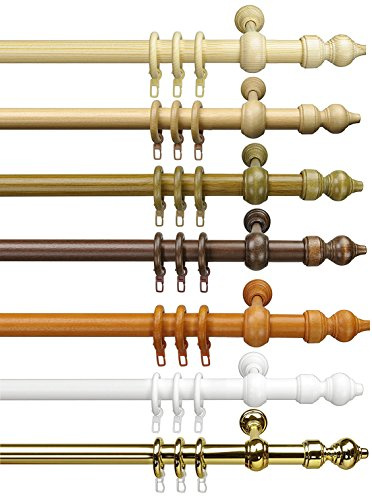 GARDUNA klassische Gardinenstange | Weiß 120cm | Vorhangstange | Ø 28mm | viele Farben & Größen