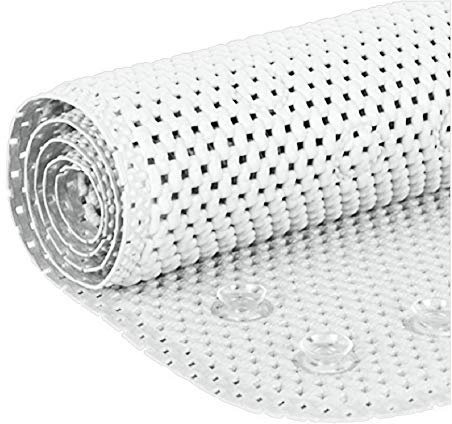 Deluxe Bathtub Mat Non Slip, Soft Foam Bath Mats for Bathroom Tub, Bathtub Mat with Drain Holes, Suction Cups- 36” X 17” - White