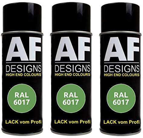 Alex Flittner Designs 3X Ral Pintura en Espray Pintura Coche Laca Colorida Lata de Aerosol RAL6017 Maigruen Mate