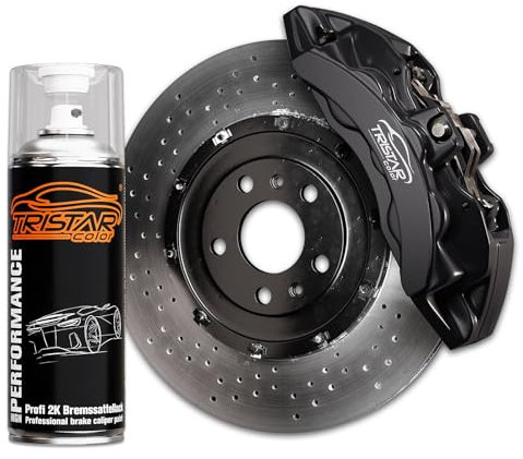 TRISTARcolor Vernice per pinze freno 2K Devil Black bomboletta spray bomboletta a spruzzo vernice spray vernice a spruzzo 400ml ad asciugatura rapida