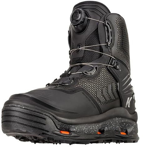 Korkers Men's Vibram & Studded Vibram Soles Snow Boot, 9, Black