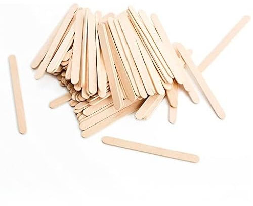 wisefood Palos de hielo (10.000 unidades, 11 cm, espátula de madera, palillos de hielo desechables naturales, hechos de madera de abedul, para manualidades, espátula de madera para cera