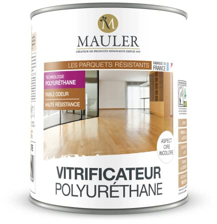 MAULER - Vitrificateur Polyurethane - 1L - Aspect Cire Incolore - Sans odeur et de très haute qualité