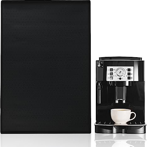 efuturetime Unterlage Kaffee Silikon Kaffeemaschine Abtropfmatte Geschirr Silikonmatte Spüle Zubehör Küche Antirutschmatte Tischsets für Kaffee, Spüle, Haustiere, Schwarz