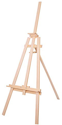 SPRINGOS Chevalet sur pied en bois de hêtre Hauteur réglable 175 cm, naturel