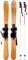 XLteam Outdoor-Sport-Holzski, Holzski Für Erwachsene Und Kinder, Wintersport-Hobby-Outdoor-Zubehör Mit Schneestangen, Einzigartiger Holzmaserung, Zum Skifahren, Eislaufen