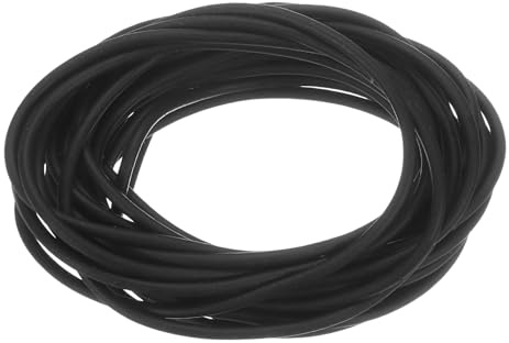 QUARKZMAN Nastro Sigillante Schiuma Silicone, Diametro 2mm(0.08) Lunghezza 4 Metri(13.12 Ft) Guarnizione Gomma Spugna Rotonda Corda Gomma Solida per Macchinari e Industrie, Nero