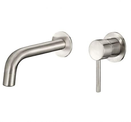 VALAZ Grifo Lavabo Acero Cepillado Protección PVD Empotrado Serie Deva