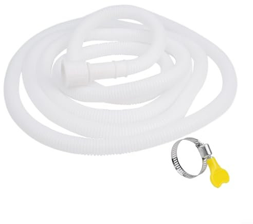 Rallonge de tuyau de vidange blanche robuste, adaptée à divers accessoires de robinet (300 cm)