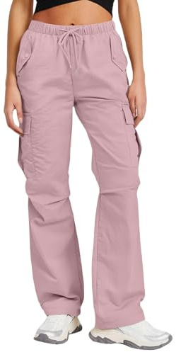 Women's Rain Trousers, Waterproof Bicycle Overtrousers, Windproof, Lightweight Outdoor Trousers, Wide Leg, Softshell Trousers, Quick-Drying Hiking Trousers, Cargo Trousers, Trekking Trousers with Zip