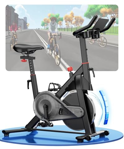 Copant Cyclette da Casa Professionale da Ciclismocon, Ciclette Resistenza Magnetica Regolabile, Bicicletta per Casa con Display Capacità di Peso 136 kg LCD e APP