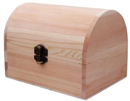 YEJBBUC Boîte au trésor en bois brut uni pour objets de collection, colliers, cadeaux de fête, 16 x 12 x 11,5 cm, beige 16 x 12 x 11,5 cm