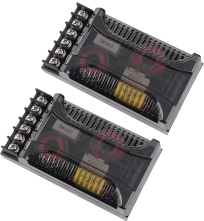 Acouto Crossover de Audio para Automóvil 2 Vías Divisor de Frecuencia Altavoz Metal 300 W Calidad Sonido Mejorada