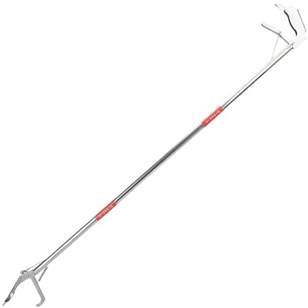 Snake Grabber - 50 Inch Foldable Reptile Tool | Stainless Steel Handling Stick - Heavy Duty Catching Tongs for Safe Wildlife Relocation and Rescues, Ideal for Backyard Security