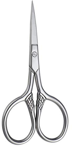 Frcolor Beard Mustache Scissors Stainless Steel Mustache Trimming Shear Men Beard Scissors for Facial Body