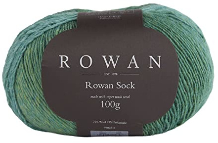 Rowan Rowan Sock Wool Evergreen 100% Wool Yarn - 100g, Green