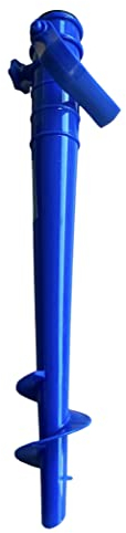GMM Piquet embout pour parasol de plage – tarière pour parasol de plage – Base parasol de plage – Accessoires de plage – Couleurs assorties – 42 cm (bleuélectrique)