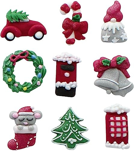 Edible Christmas Cake Decorations Luster Finish 35 mm X9