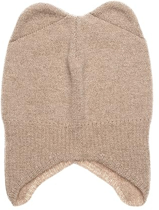 KNITAS Berretto per Bambini a Maglia monostrato in Lana Merino e Cashmere, Super Morbido e Caldo, per Ragazzi e Ragazze, 1-3 Anni, Berretto Invernale per Bambini, Colore Beige, Taglia 44-48cm