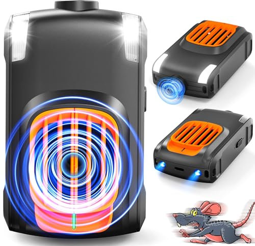 vcloo Marderschreck Auto Ultraschall Marderabwehr 3-in-1 Intelligente Marder Vertreiben mit 4 Blitzlichtern, Auto- und USB-Stromversorgung, Effiziente Langzeit Marderschutz für Auto, Dachboden, Haus