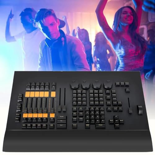 Controlador de luz DMX 512, controlador Command Wing, consola mezcladora de luces de escenario, consola de iluminación de escenario con controlador de luces de DJ, 2048 parámetros Fader Wing for DJ