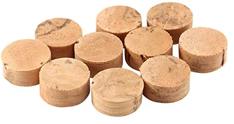 Kueohse 10Pcs Water Key Water Key Spit Valve Cork Pad For Trumpet Trombone Repair Accessories Diameter 9Mm Thickness 4Mm