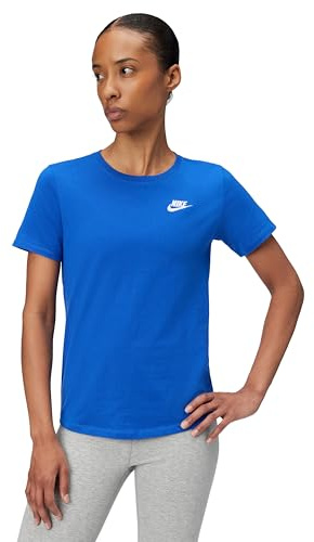 Nike Women's Sportswear Club Essentials T-Shirt, Game Royal, Large