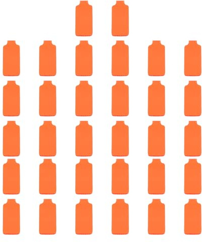 PATIKIL 3.5 x 0.8 Inch Cable Labels, 32 Pcs Electronic Cable Identification Tags Nylon Write on Wire Labels Rectangle Cord Tags Labeling for Electronics Management Organization, Orange